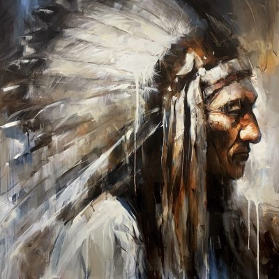 "Sitting Bull" - Portraits Artwork - Original Painting