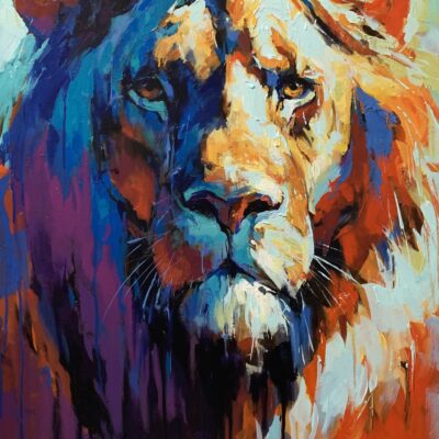 "Royalty" - Lion Portrait - Wildlife Artwork