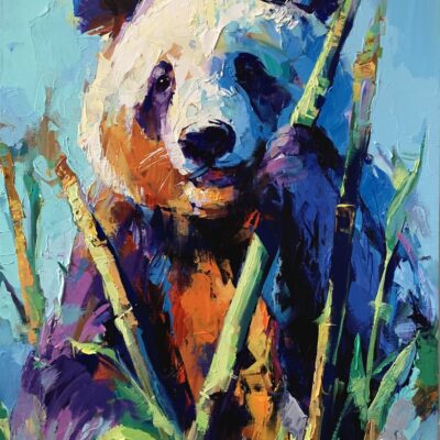 "Snack Time" - Panda - Wildlife Artwork