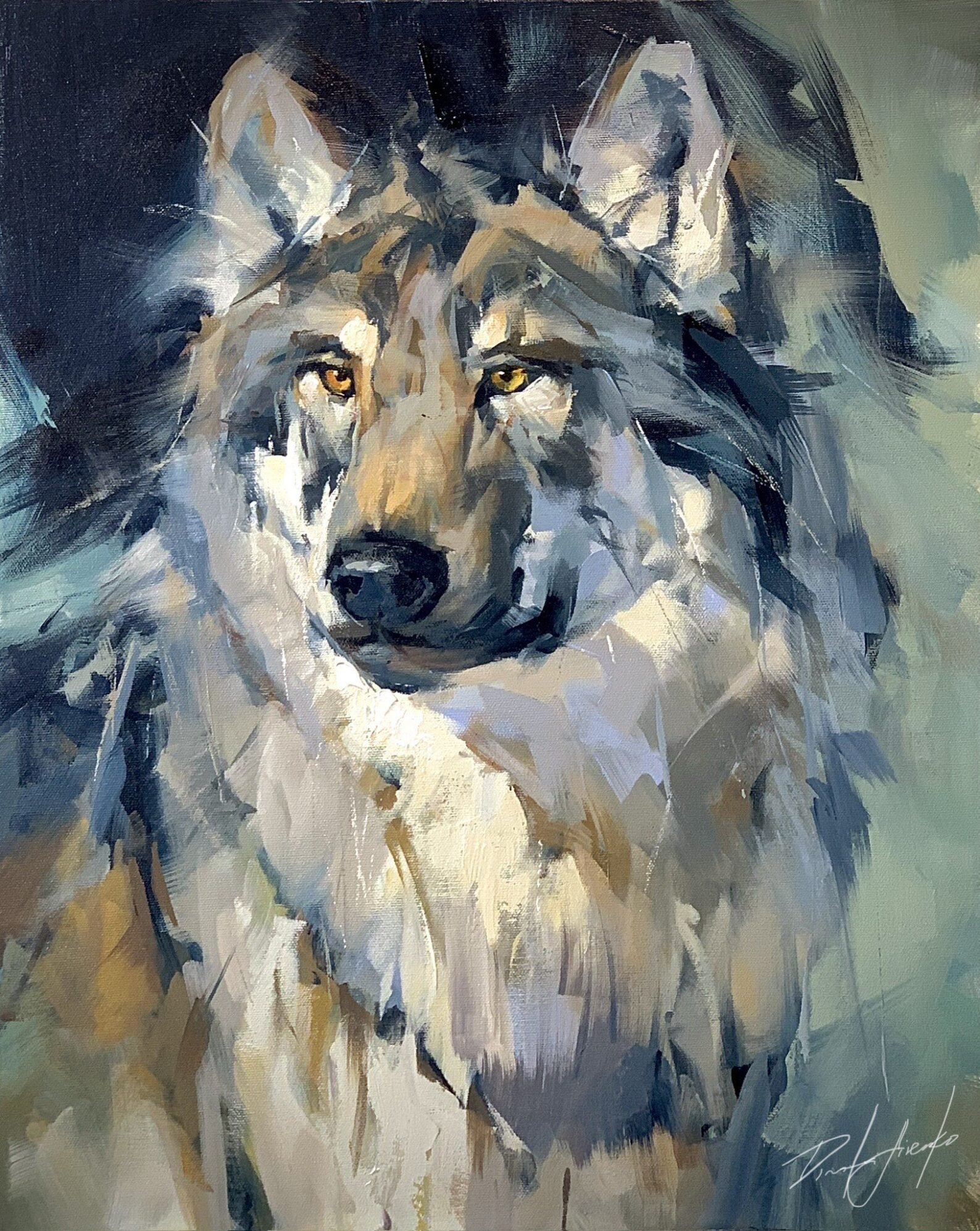 "Lead by the Scent" - Wolf - Wildlife Artwork