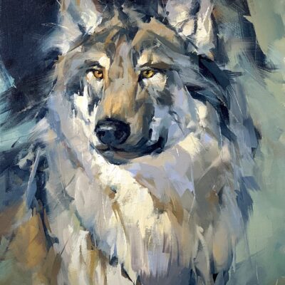 "Lead by the Scent" - Wolf - Wildlife Artwork