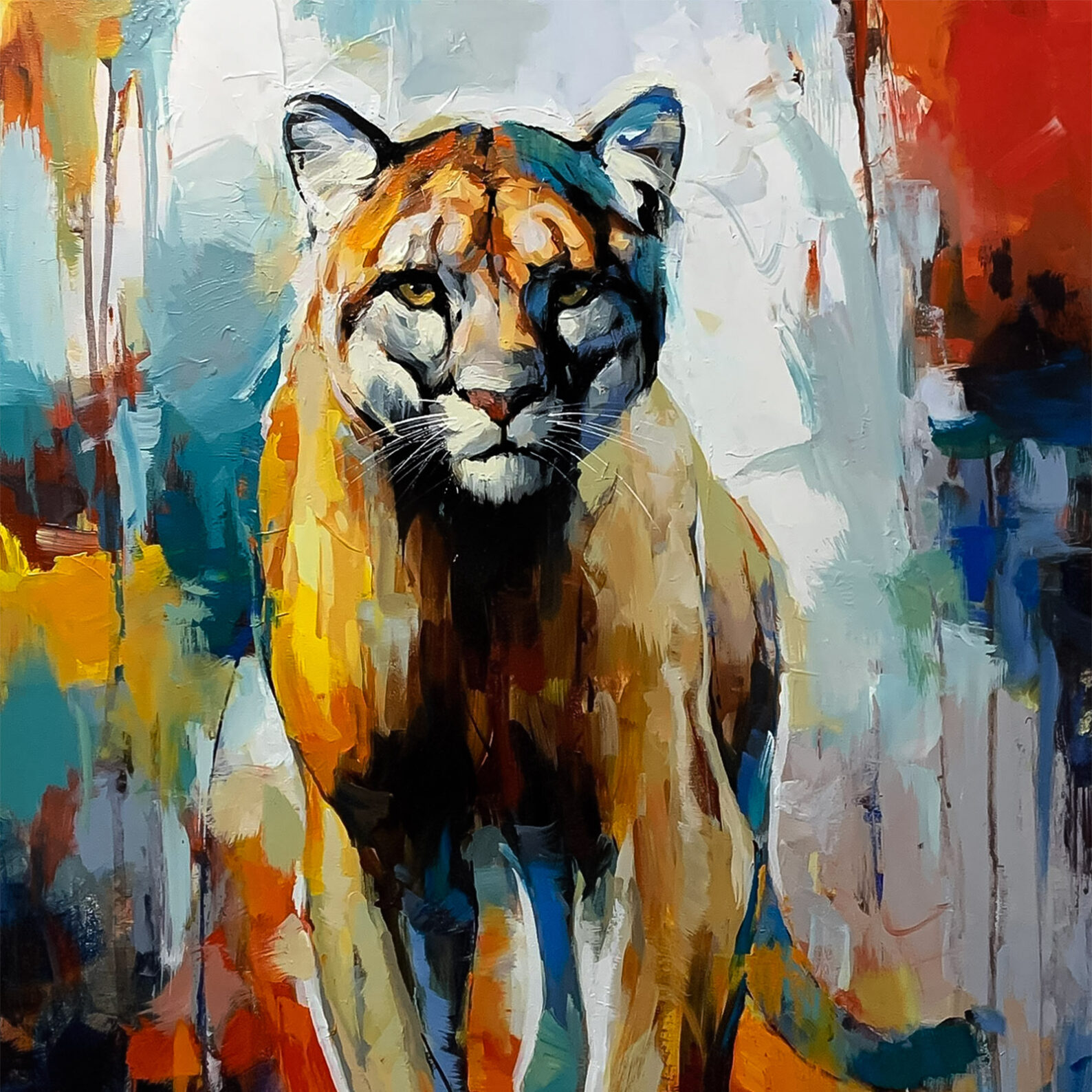 "Determination" - Cougar - Wildlife Artwork