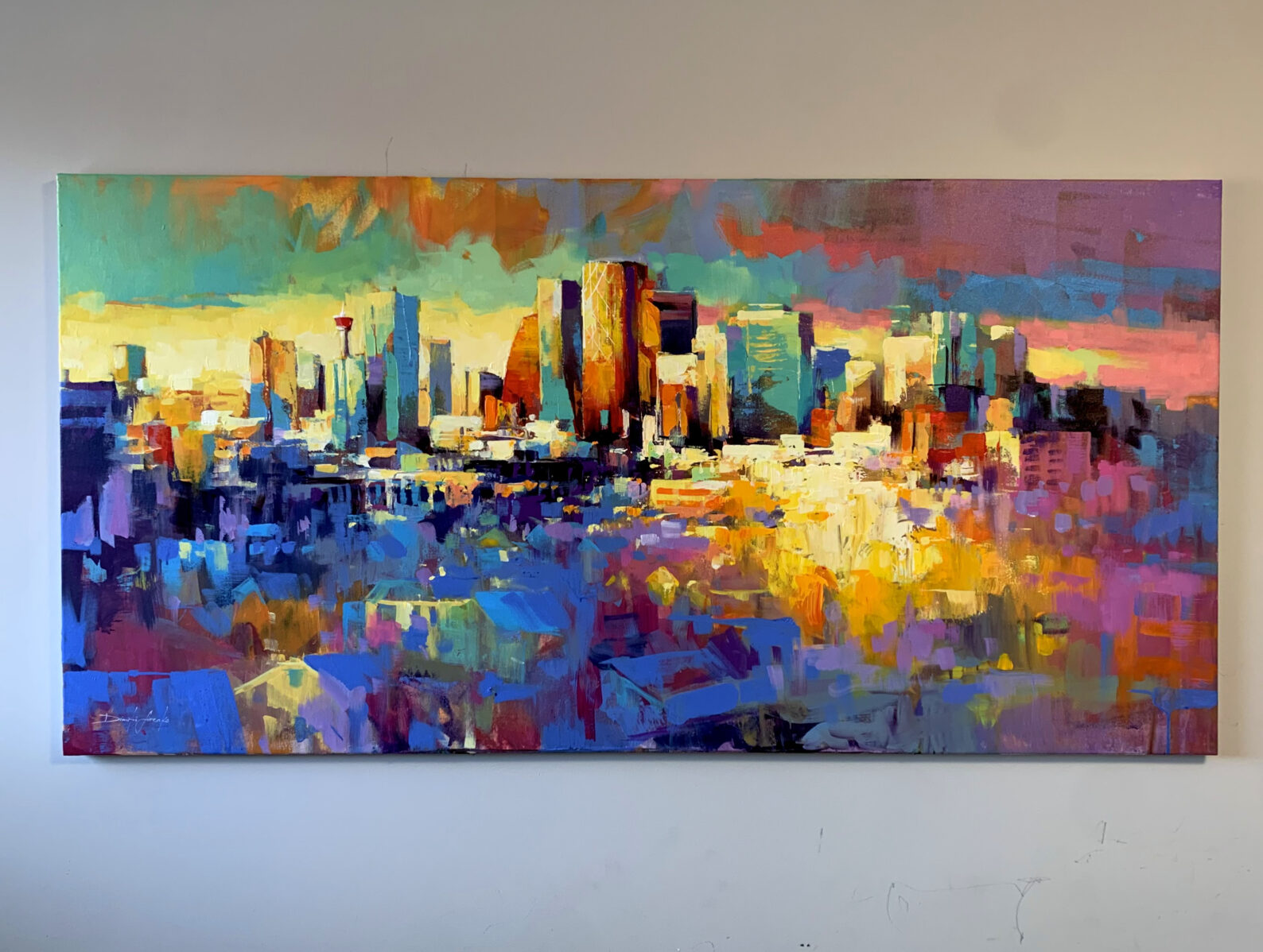 Sunlight Skyline - Original Painting - Image 2